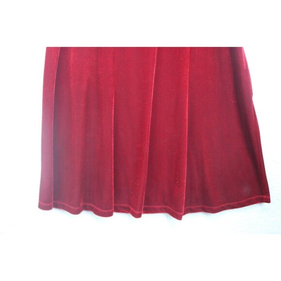 White Stag Red Velvet Maxi Skirt and Long Sleeve Top-Large-Whimsigoth - Picture 3 of 16